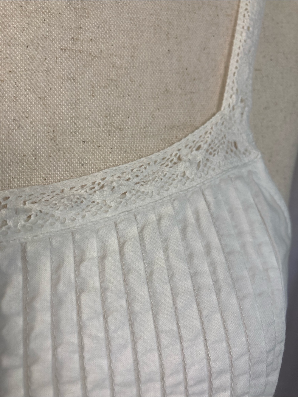 April Cornell White Lace-Trim Slip - Picture 5 of 13